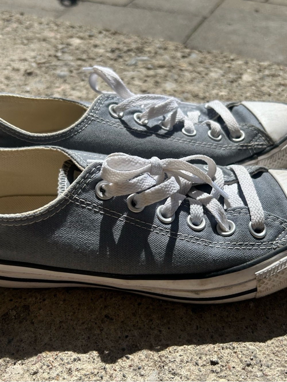 Converse Low-Top Sneakers in Cream and Black with White Details